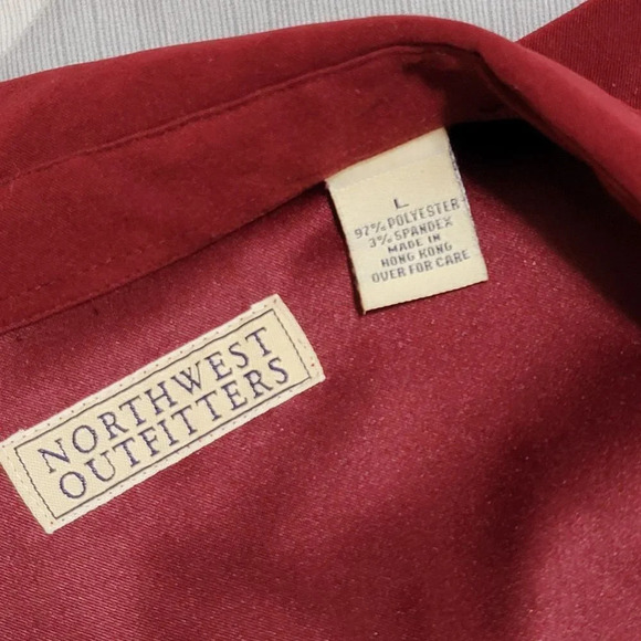 Northwest Outfitters Rust Maroon Soft Oversized Relaxed Lightweight Shacket L - Picture 5 of 5